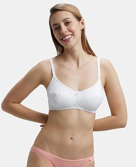 Jockey 1615 Women’s Everyday Wirefree Cotton Bra – Full Coverage & Soft Adjustable Straps